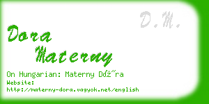 dora materny business card